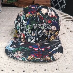 My Hero Academia Hat Mens Black Snapback Cap Japanese‎ Manga Anime Characters